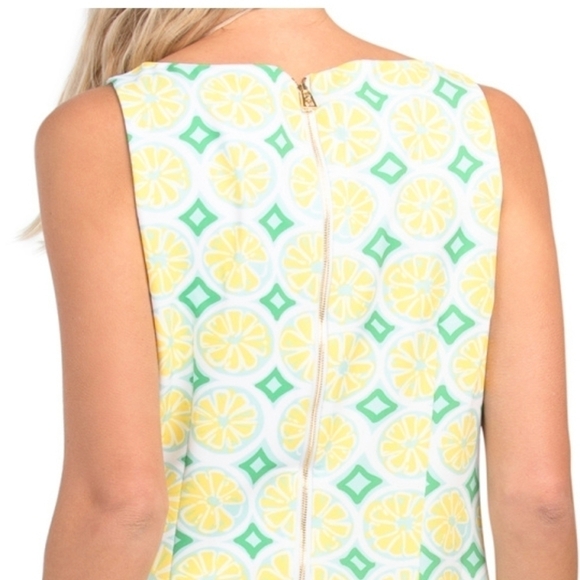 Sail To Sable Lemon Printed Crepe Shift Dress - Picture 5 of 16